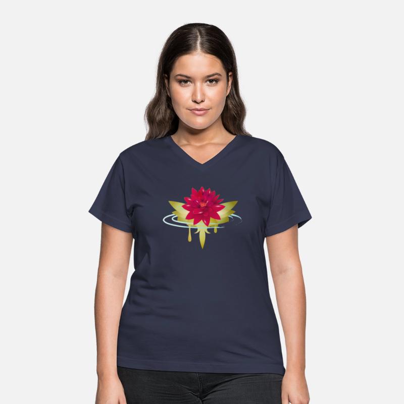 bright red lotus flower in water