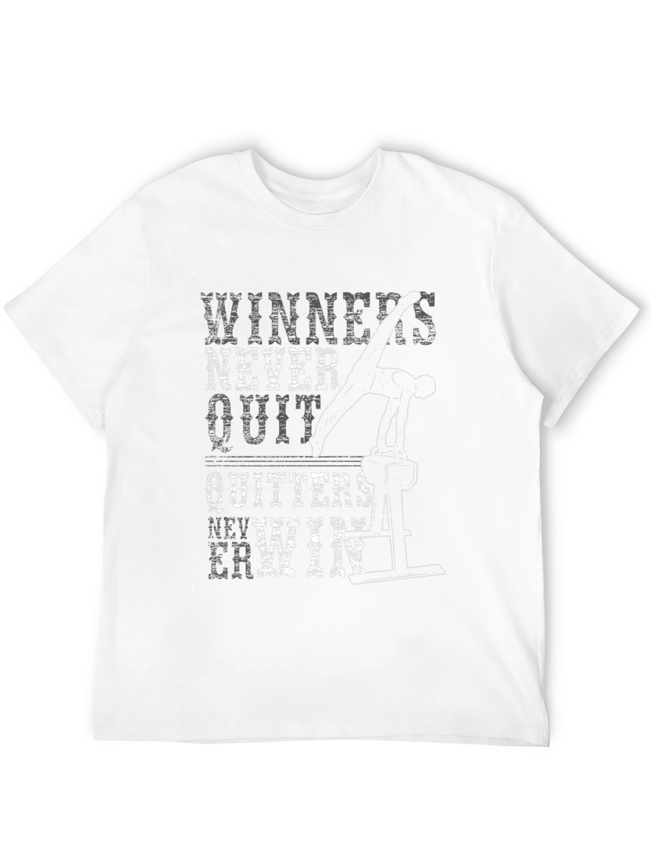 Winners Never Quit T-Shirt Gymnast Motivation