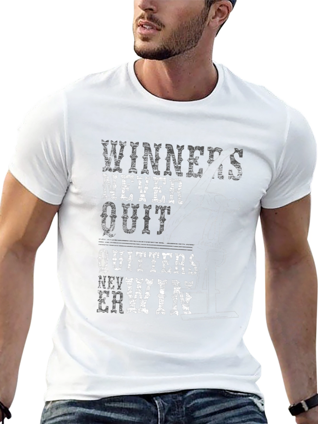 Winners Never Quit T-Shirt Gymnast Motivation