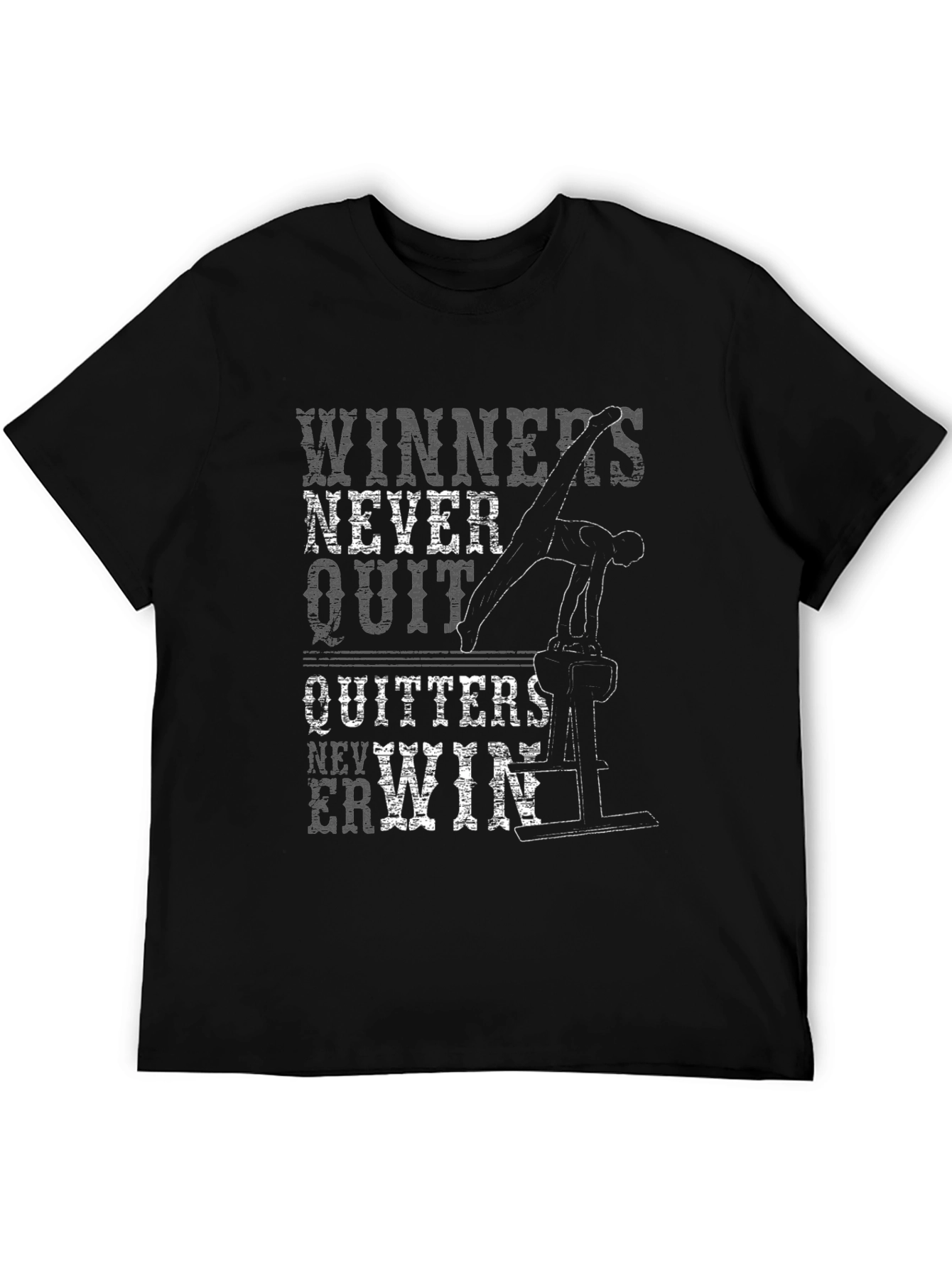Winners Never Quit T-Shirt Gymnast Motivation
