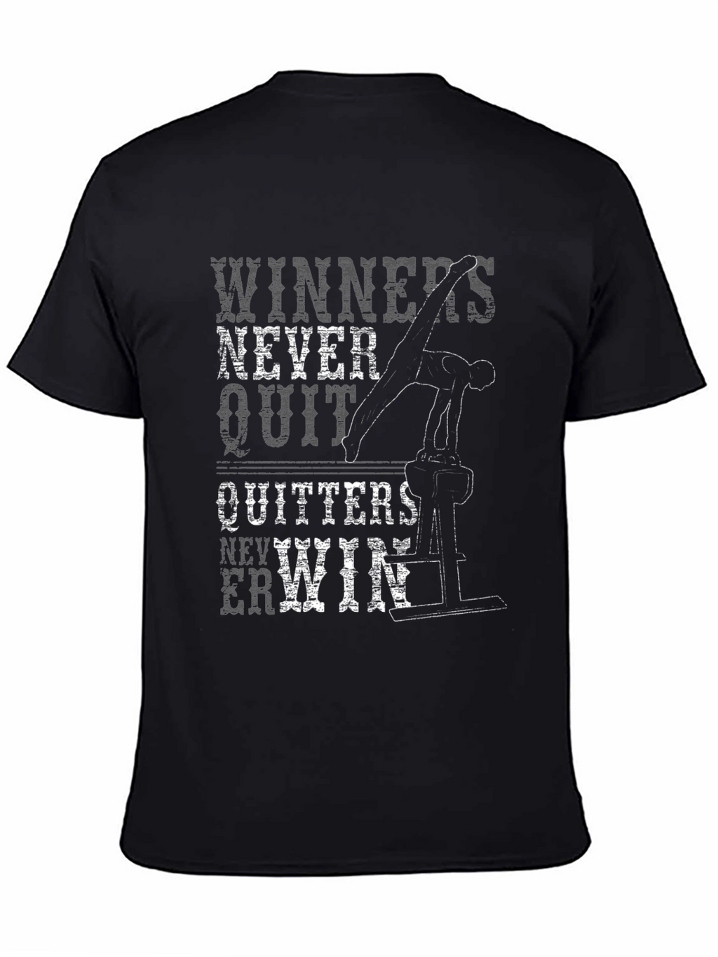 Winners Never Quit T-Shirt Gymnast Motivation