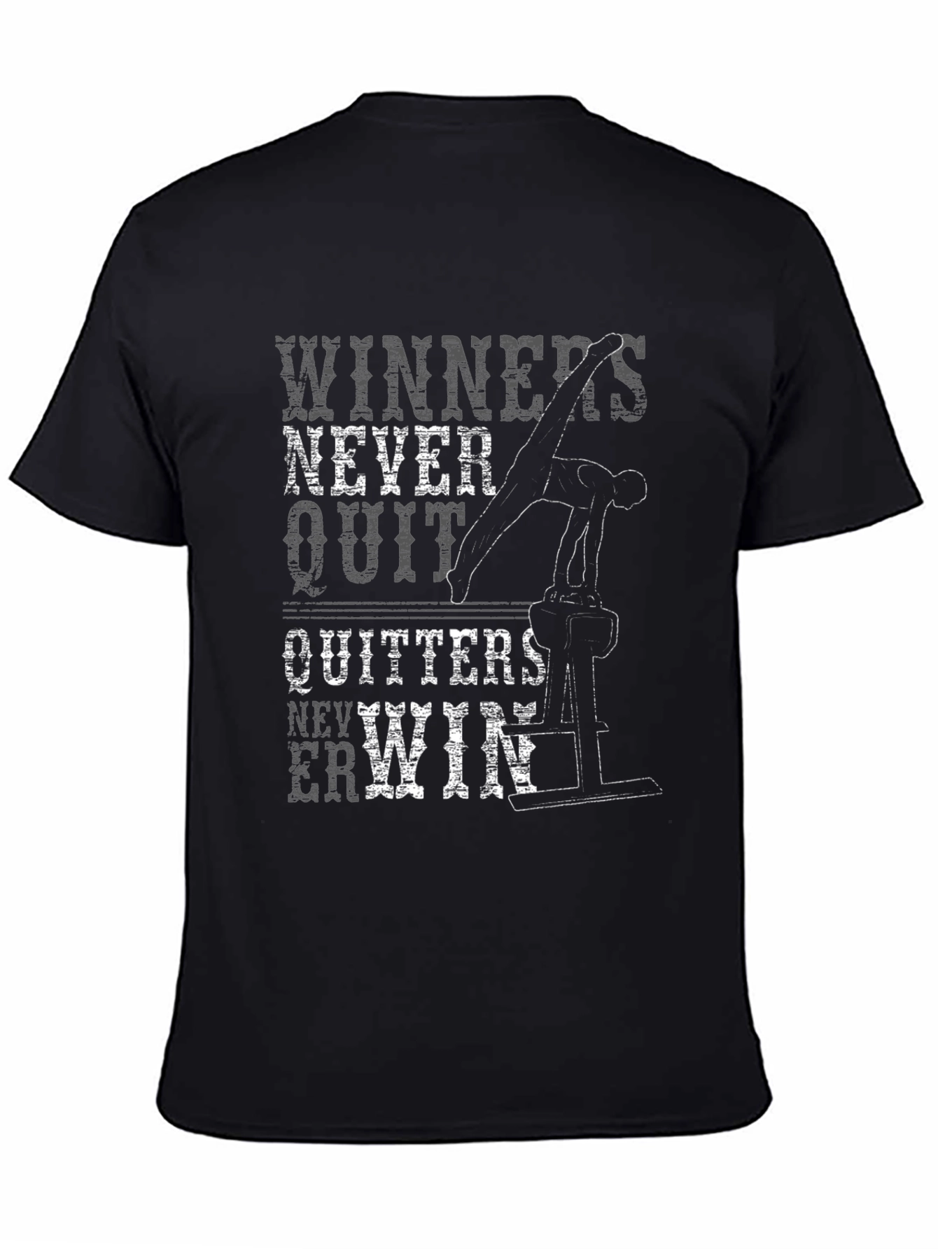 Winners Never Quit T-Shirt Gymnast Motivation