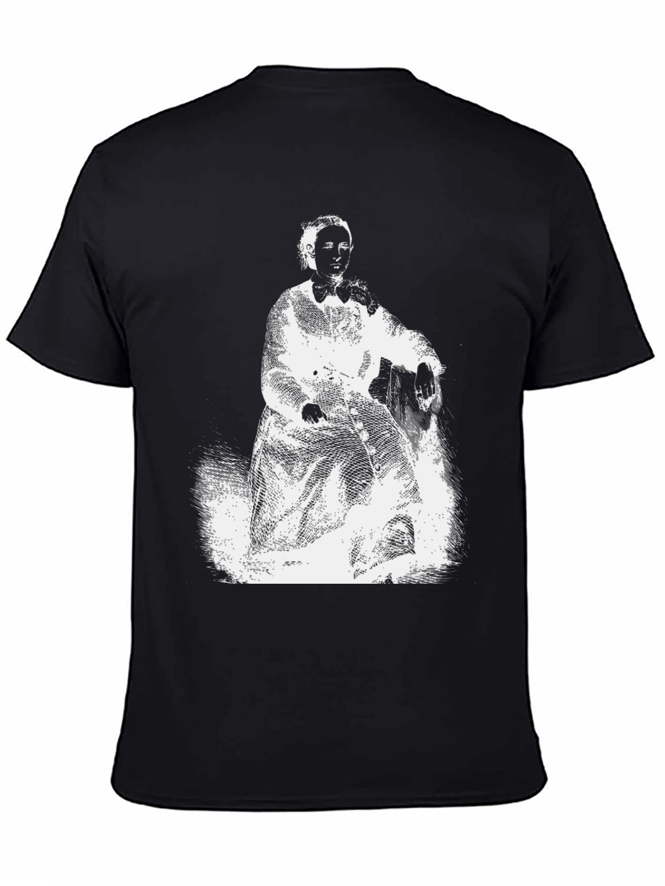Vintage Portrait Graphic Tee - Black Unisex T-Shirt