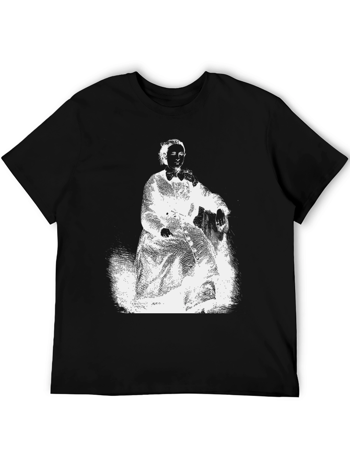 Vintage Portrait Graphic Tee - Black Unisex T-Shirt