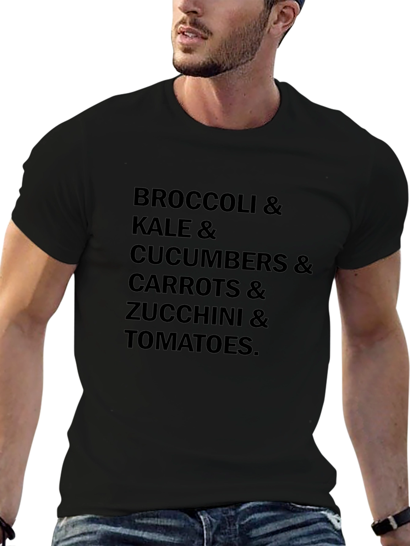 Vegan Vegetable T-Shirt - Broccoli Kale Carrots & More!