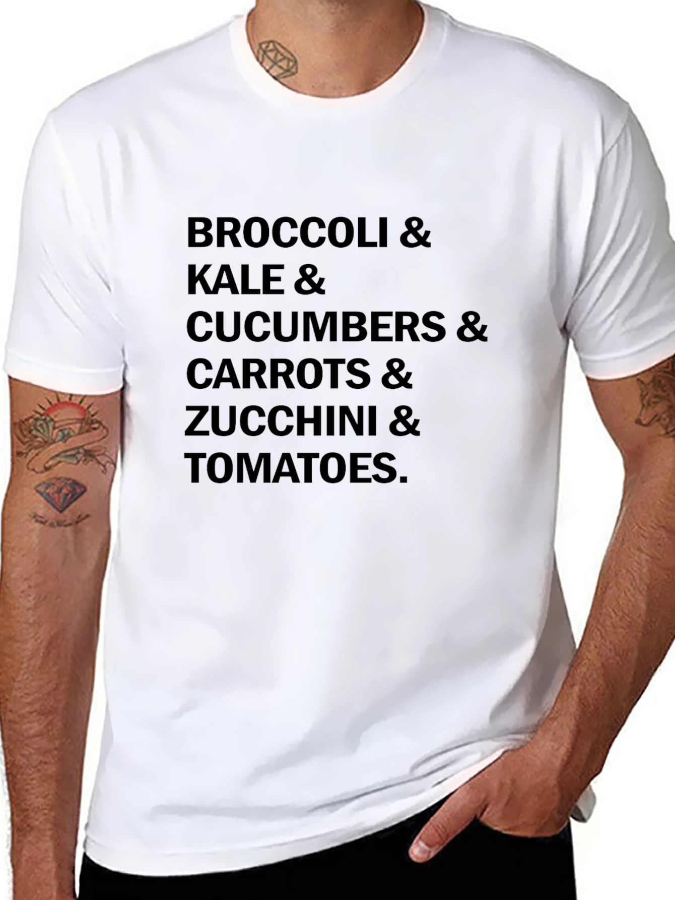 Vegan Vegetable T-Shirt - Broccoli Kale Carrots & More!