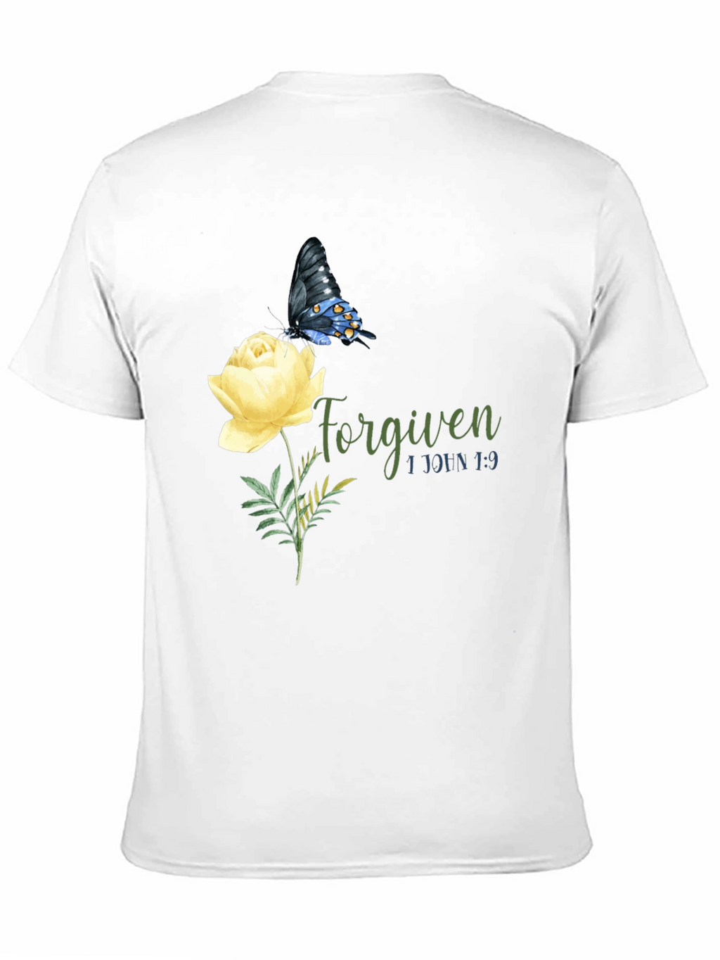 Forgiven Butterfly & Rose Graphic T-Shirt
