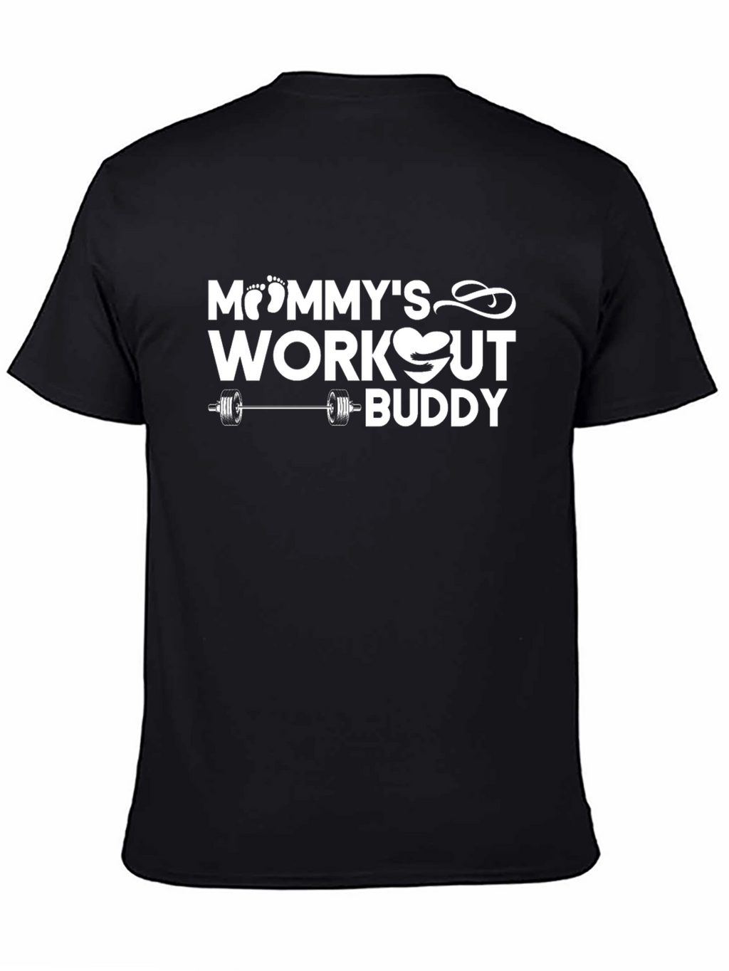 Mommys Workout Buddy Black T-Shirt