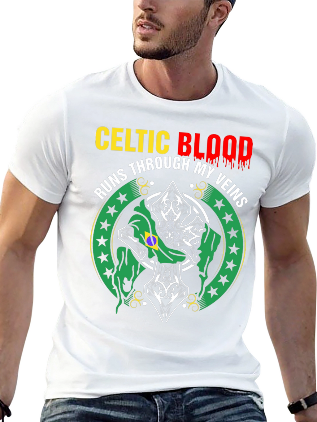Celtic Blood T-Shirt - Runs Through My Veins Design