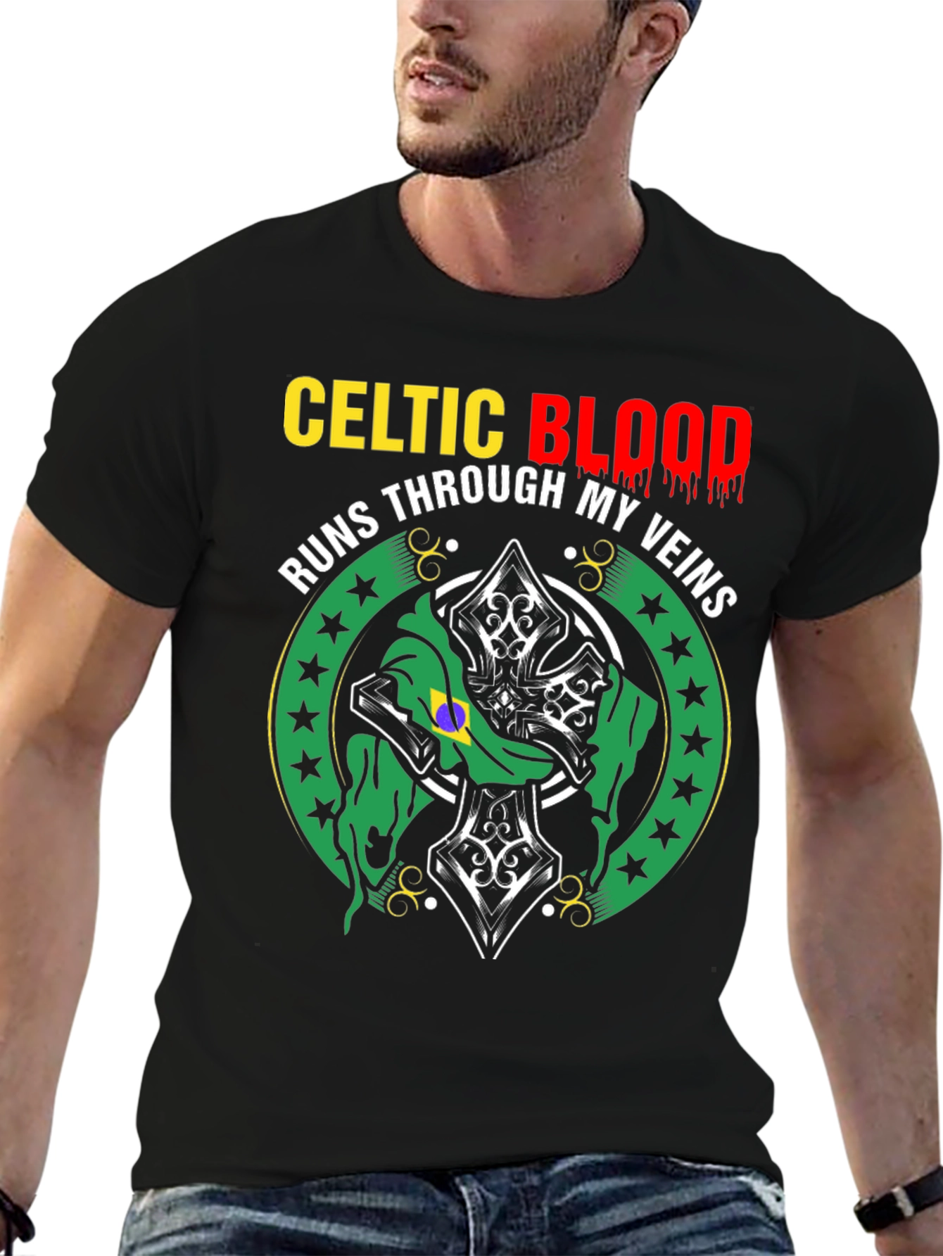 Celtic Blood T-Shirt - Runs Through My Veins Design