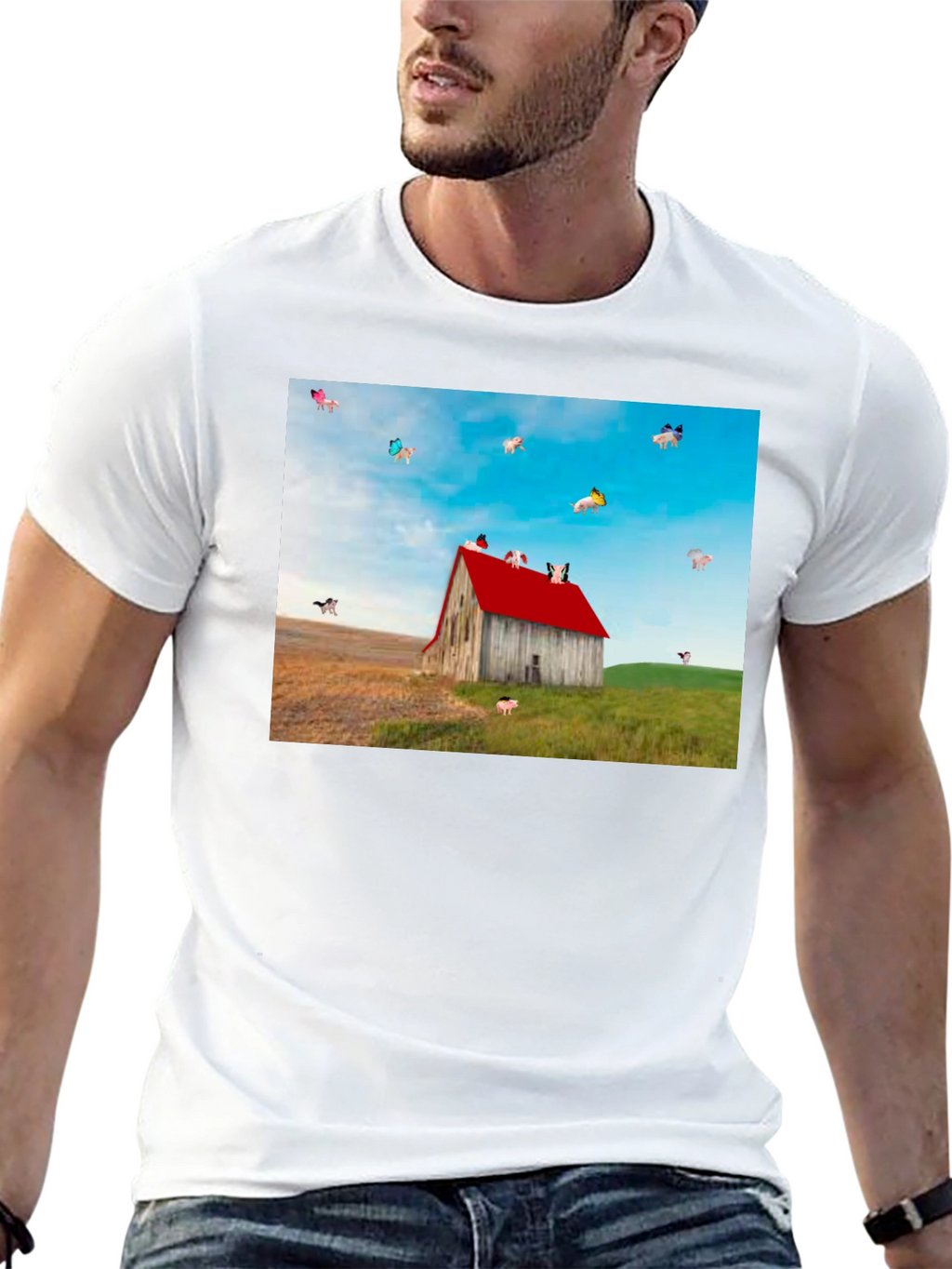 Flying Pigs Farm Barn T-Shirt