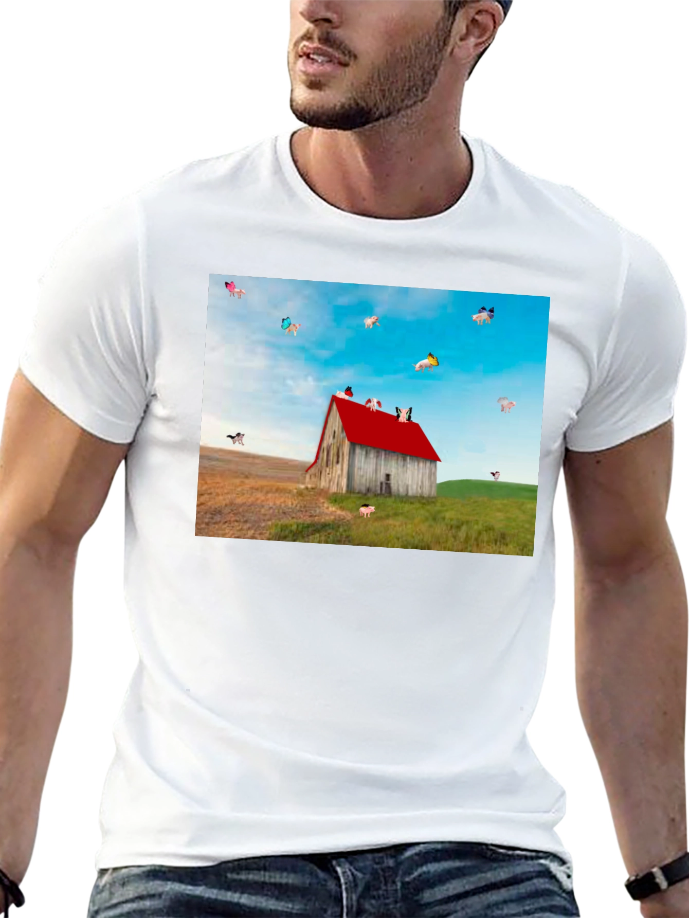 Flying Pigs Farm Barn T-Shirt