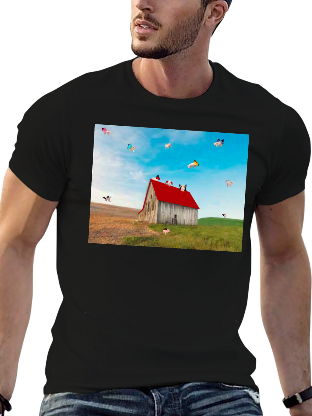 Flying Pigs Farm Barn T-Shirt
