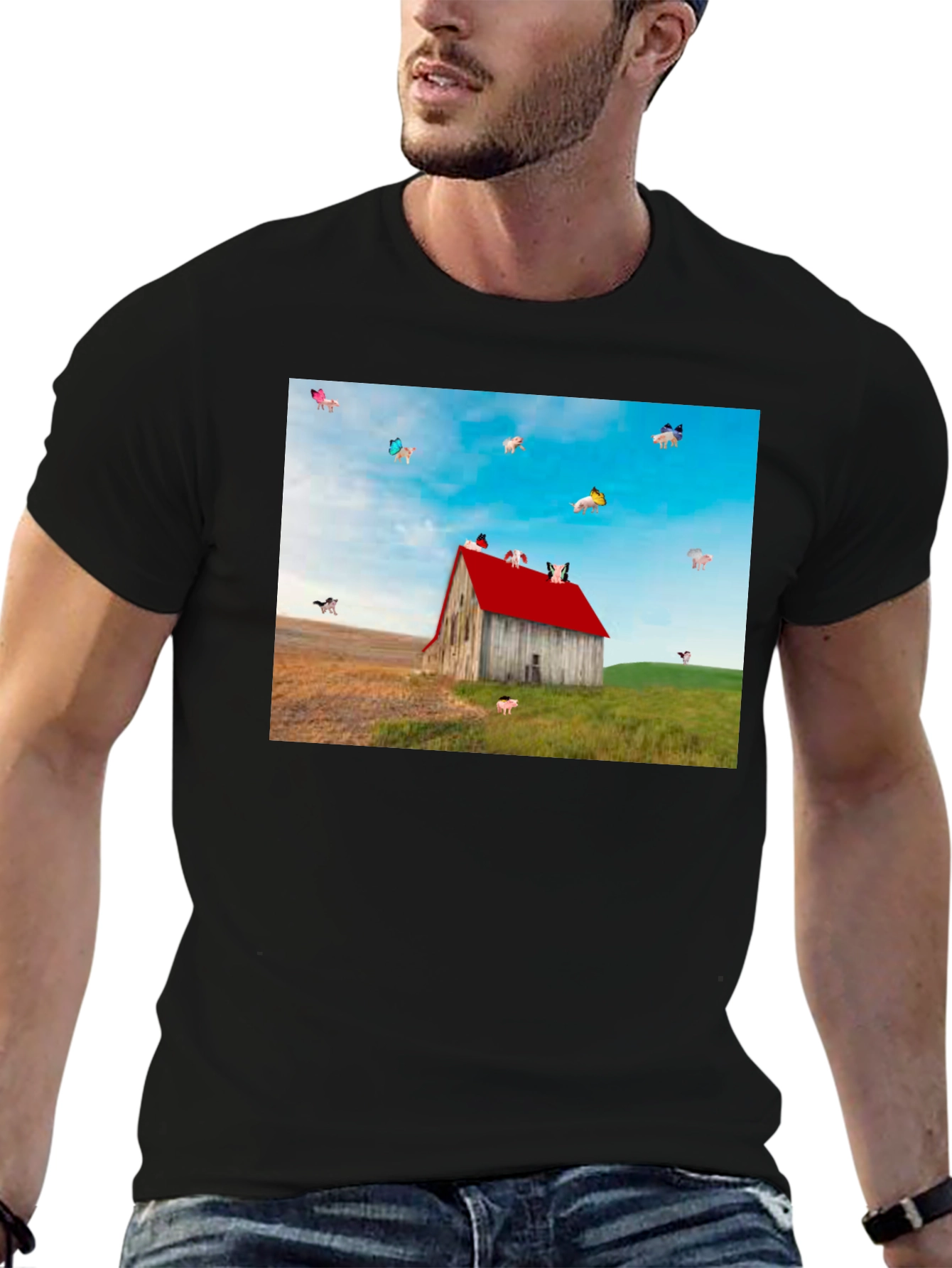 Flying Pigs Farm Barn T-Shirt