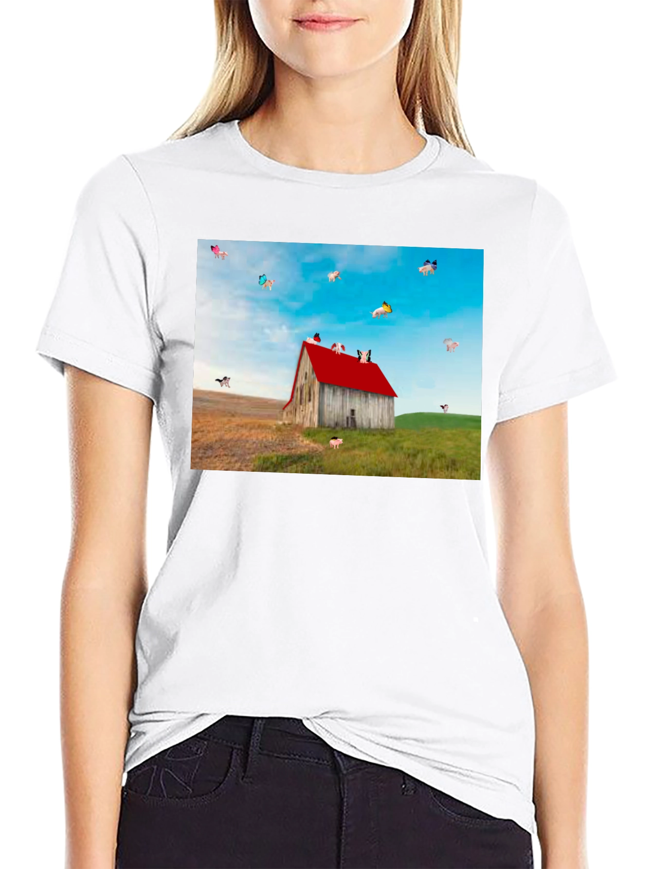 Flying Pigs Farm Barn T-Shirt