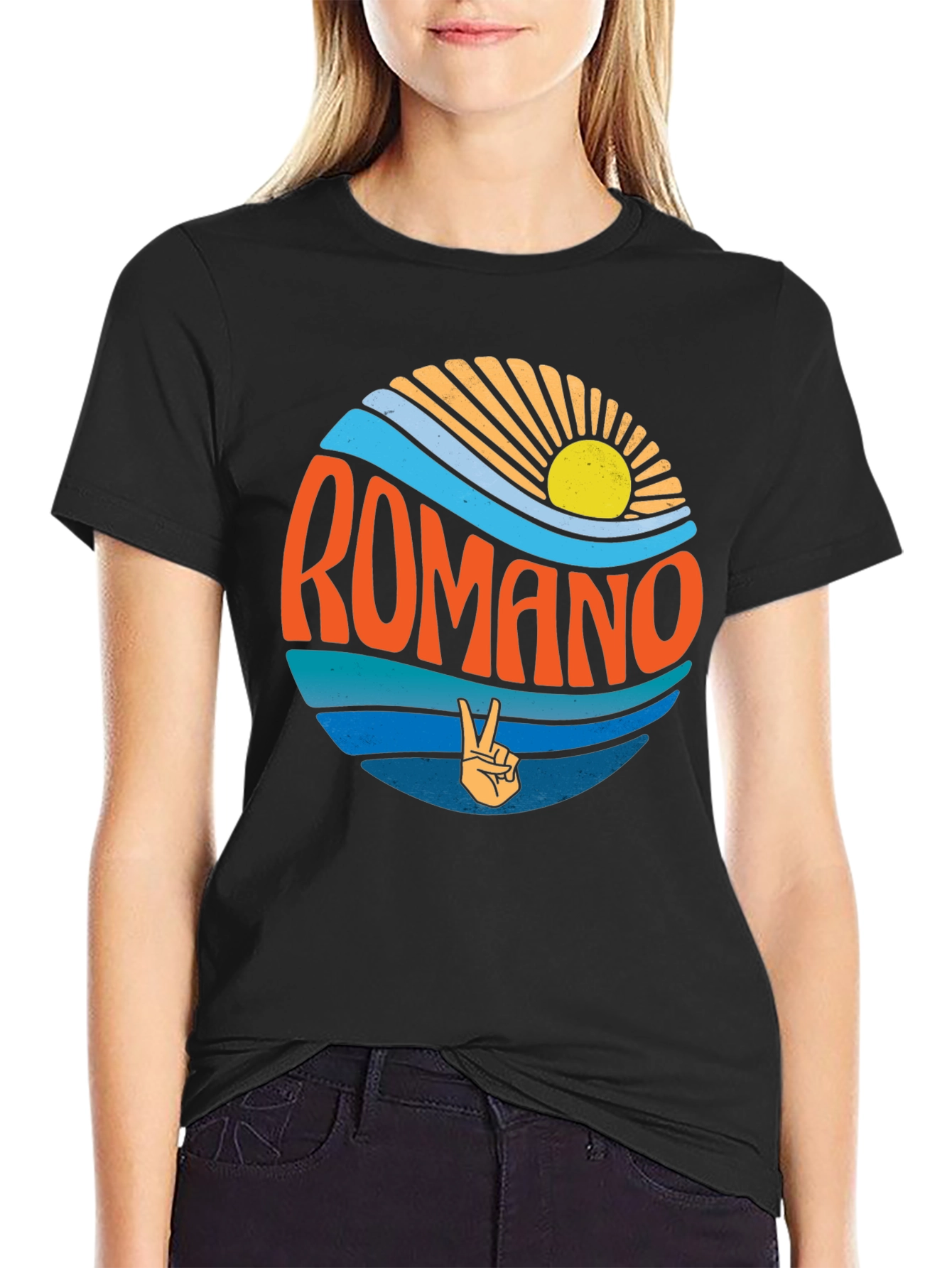 Romano Retro Graphic T-Shirt - Peace Sign