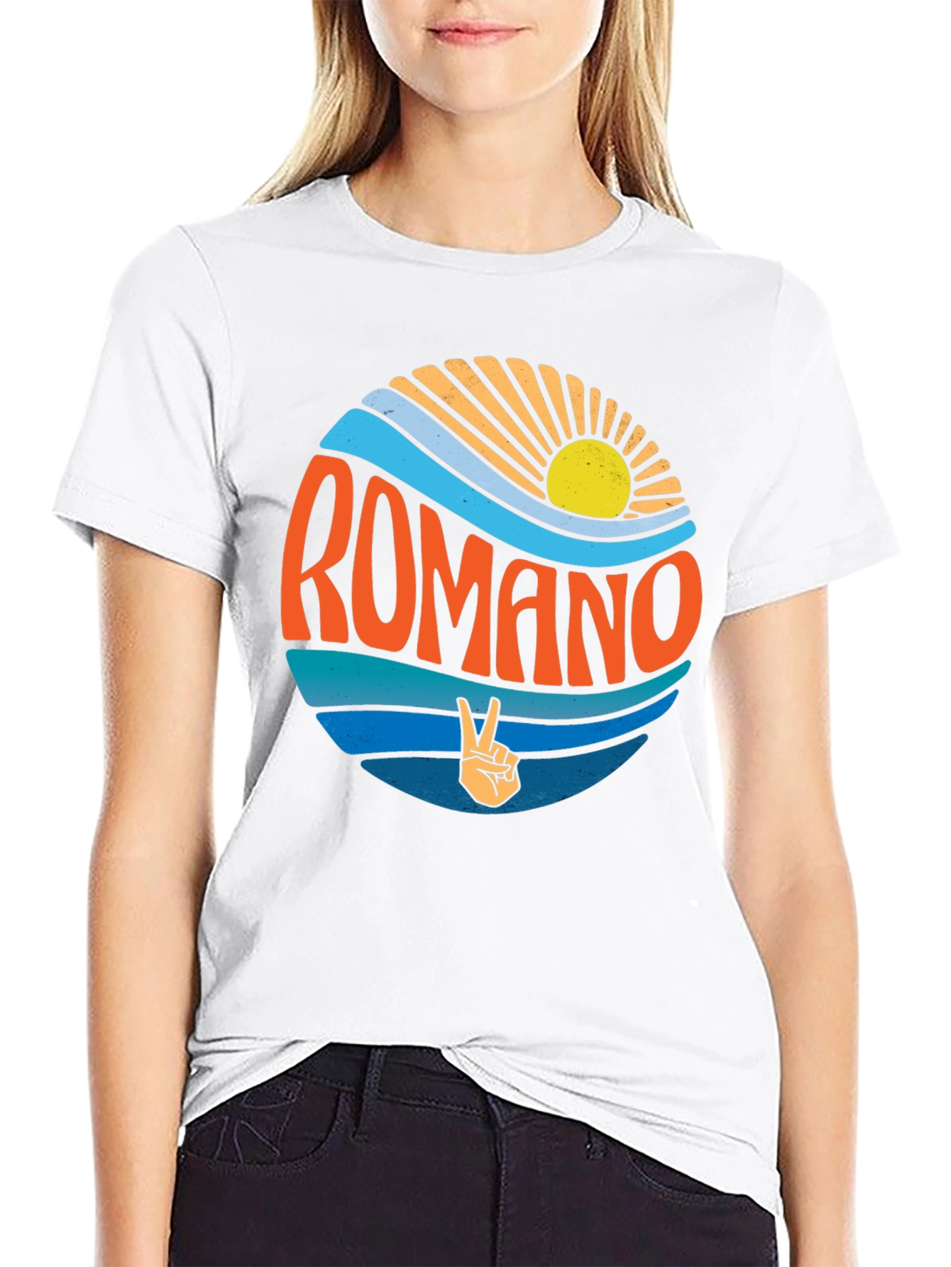 Romano Retro Graphic T-Shirt - Peace Sign