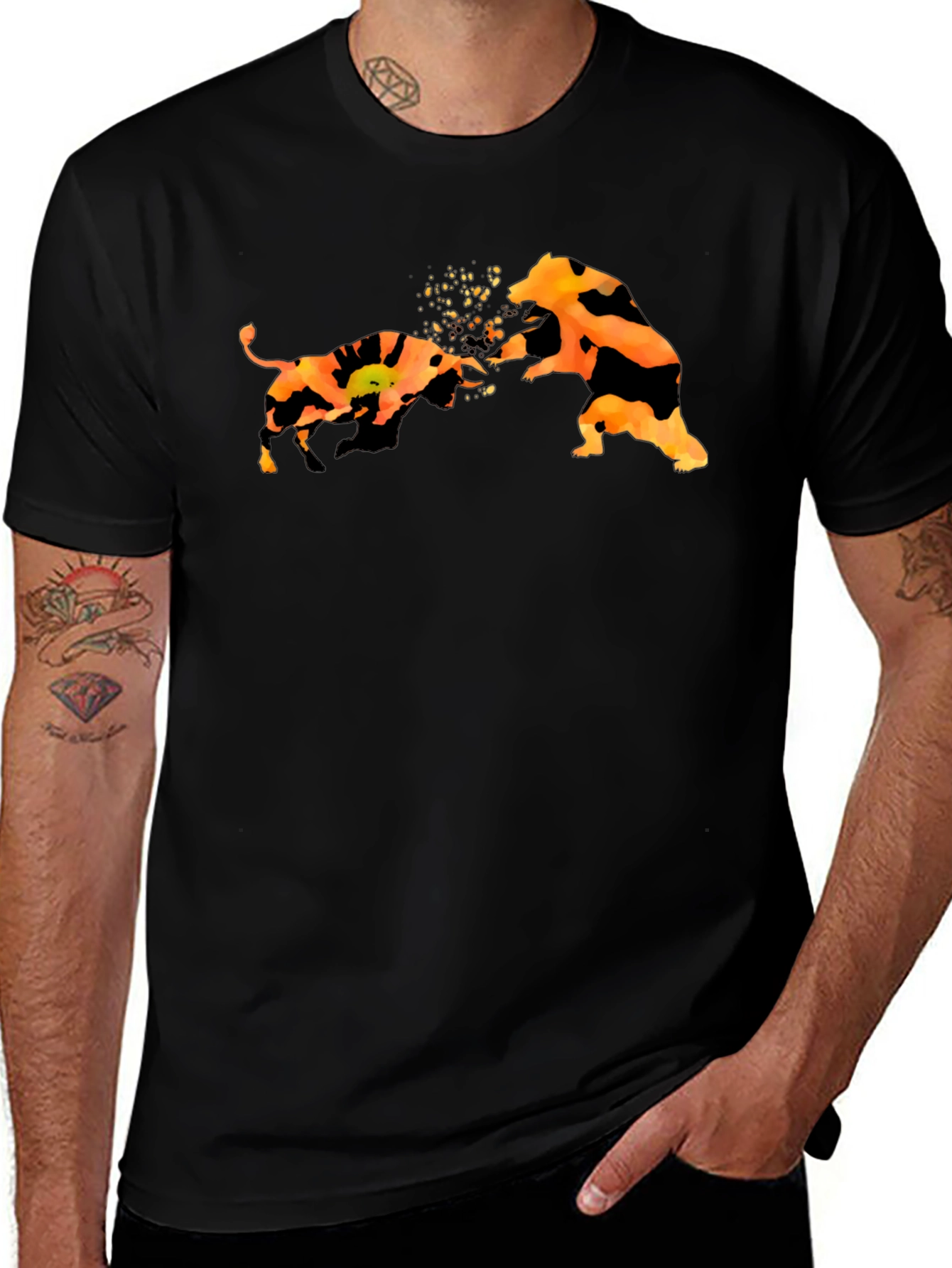 Bull and Bear T-Shirt - Market Fight Tee