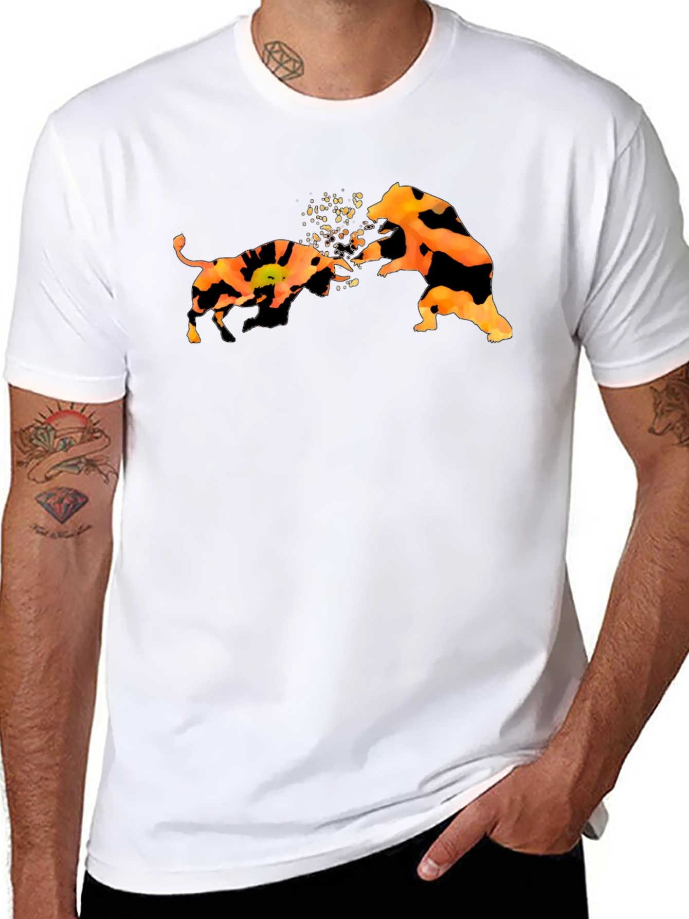 Bull and Bear T-Shirt - Market Fight Tee