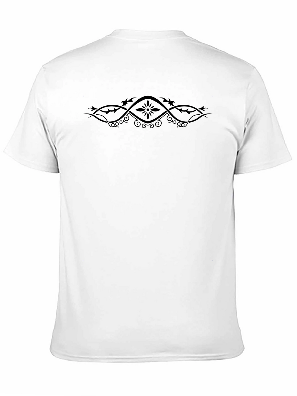 Mens Black Graphic Tee - Tribal Design