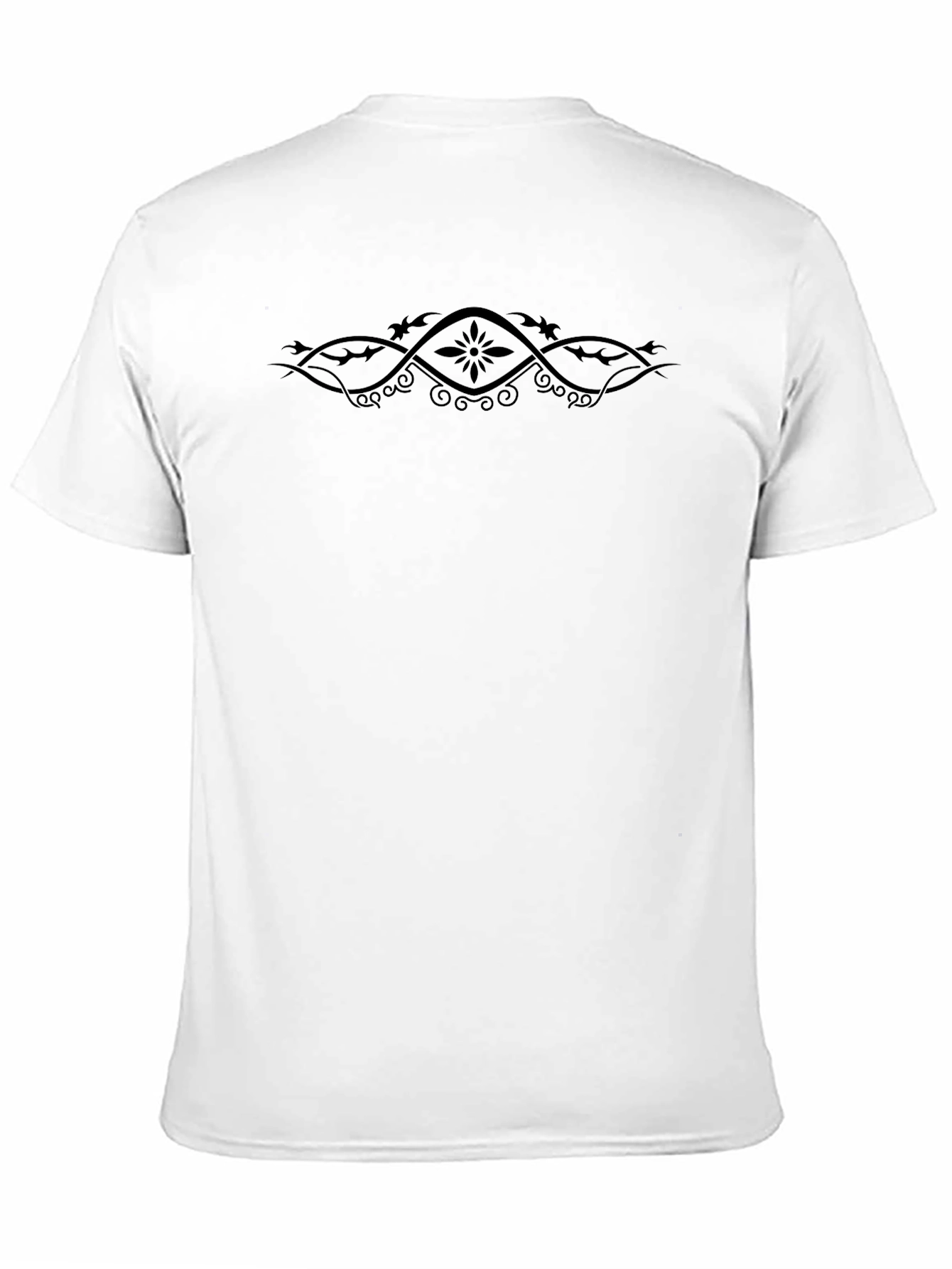 Mens Black Graphic Tee - Tribal Design