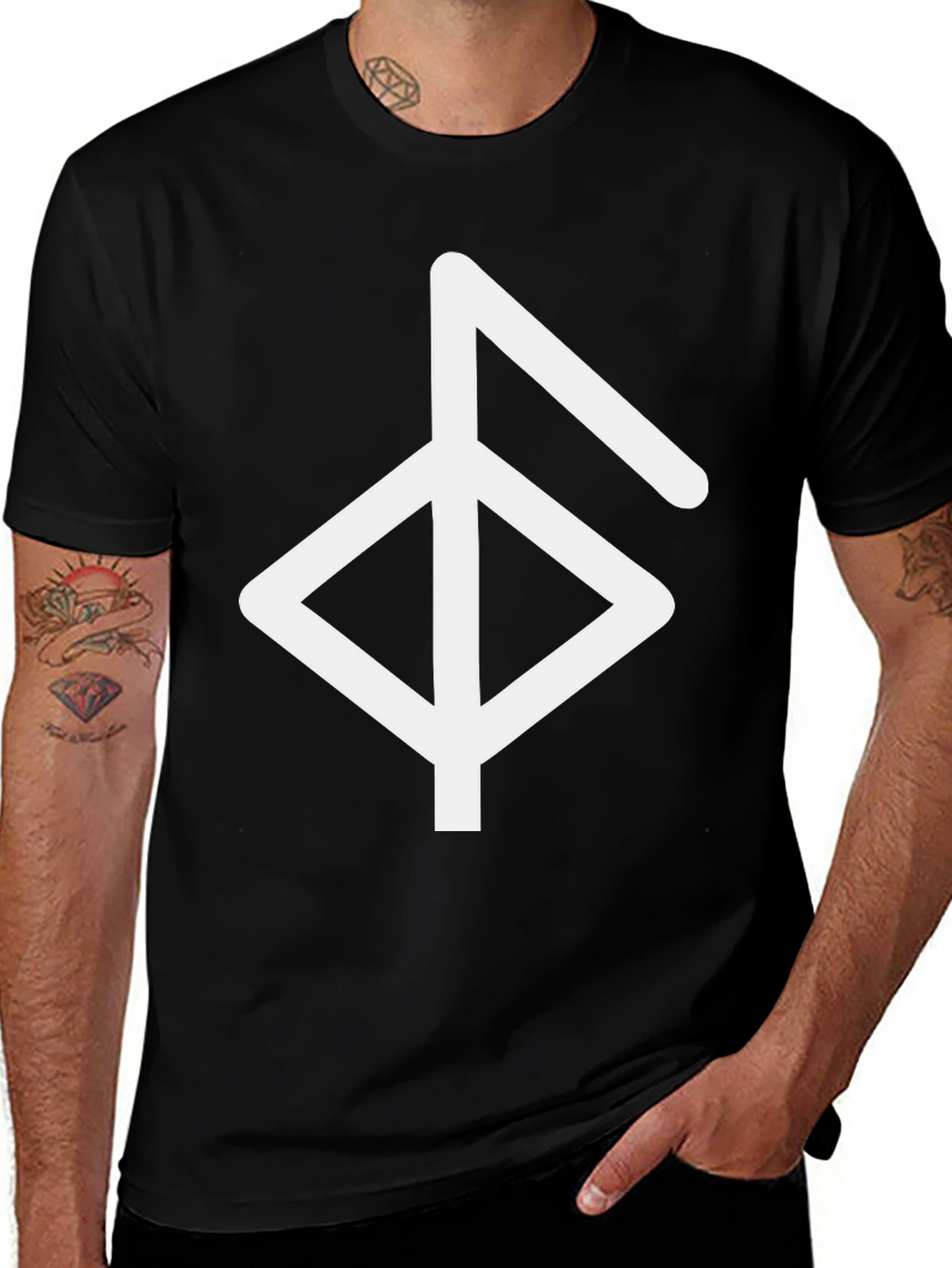 Rune Symbol Graphic Tee - Black