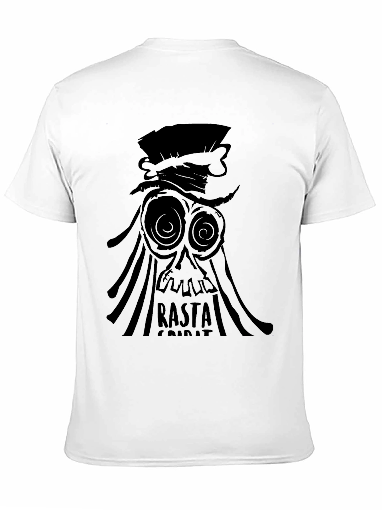 Rasta Spirit Graphic Tee - Black Cotton T-Shirt