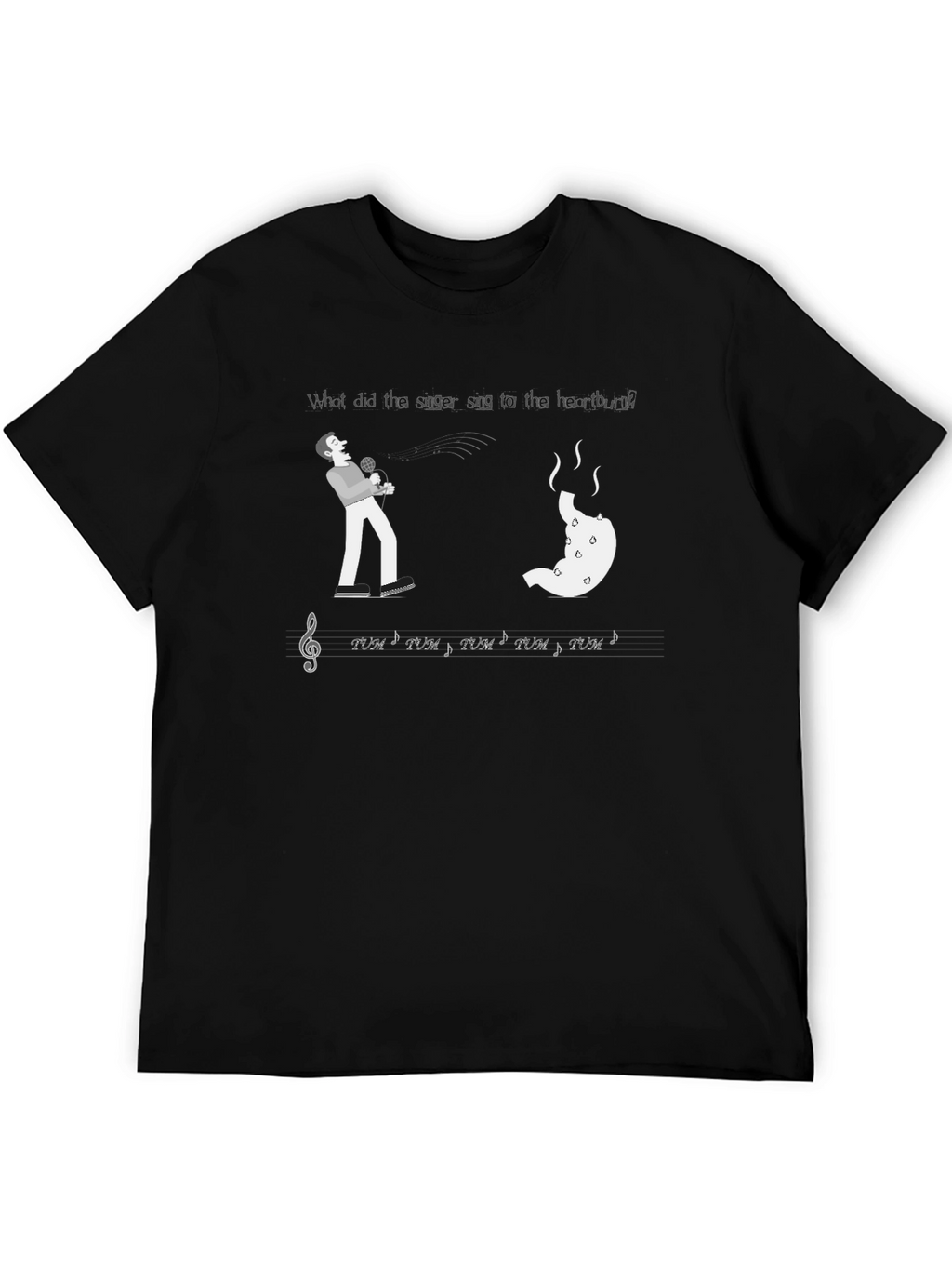 Heartburn Singer Humor T-Shirt