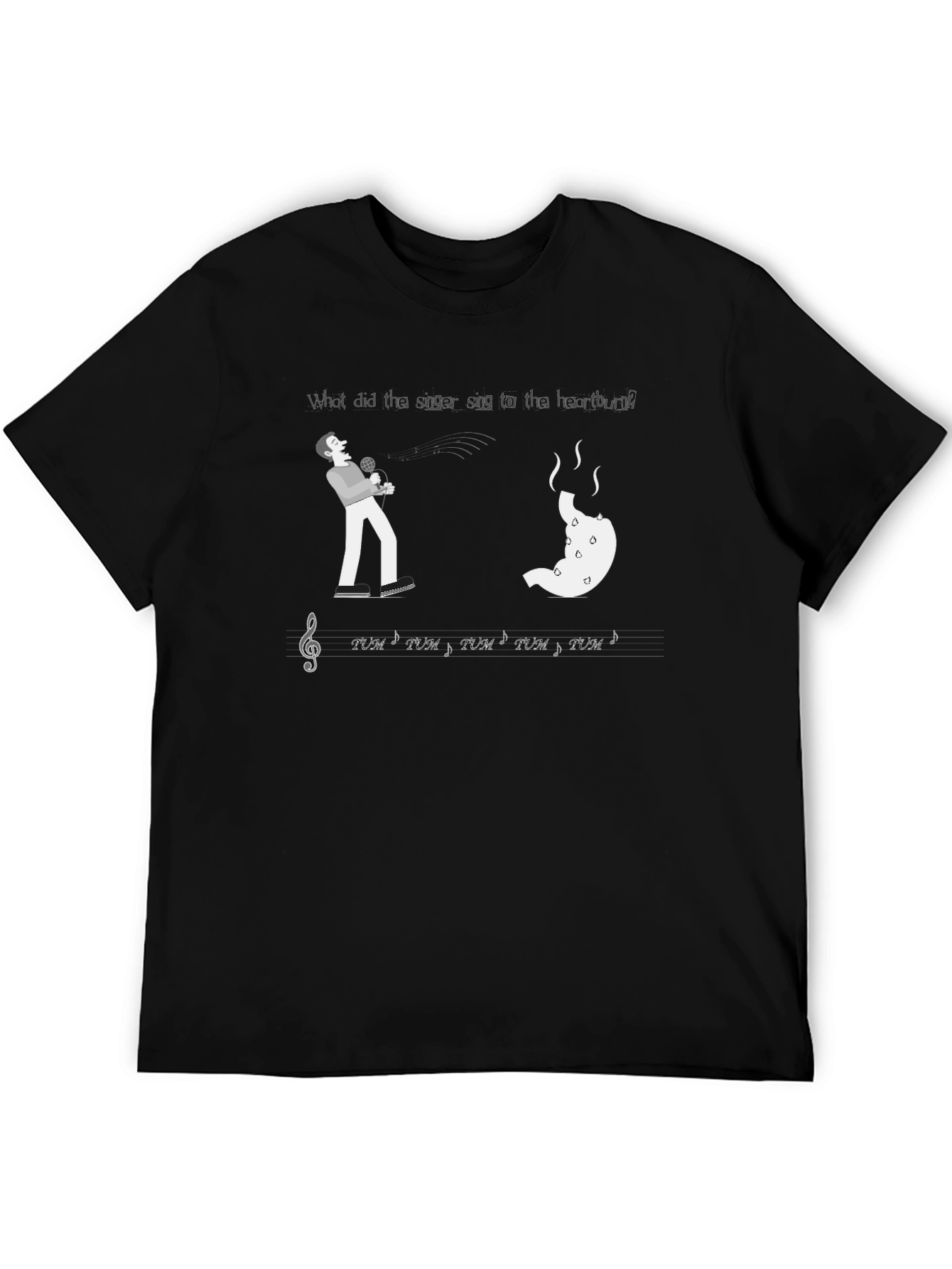 Heartburn Singer Humor T-Shirt