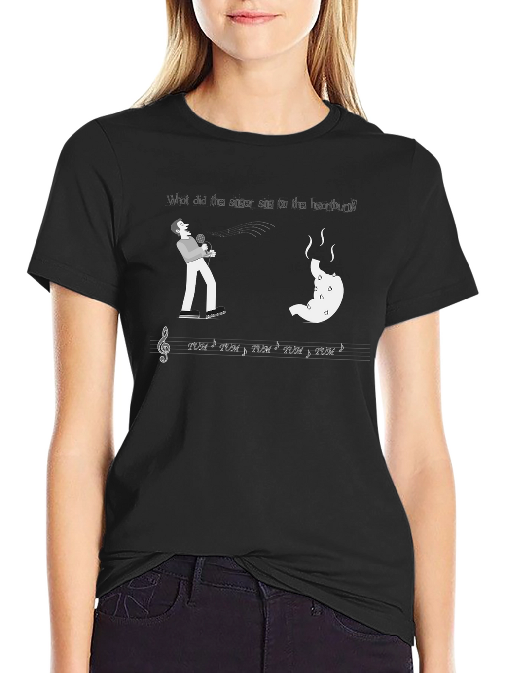 Heartburn Singer Humor T-Shirt