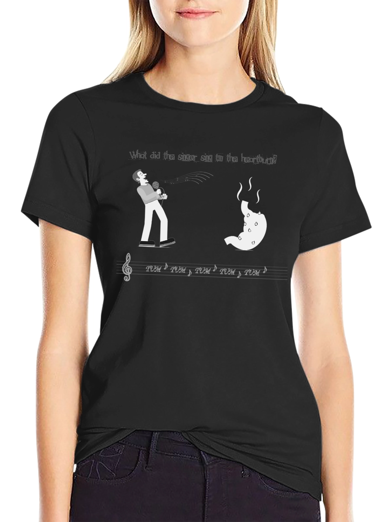 Heartburn Singer Humor T-Shirt