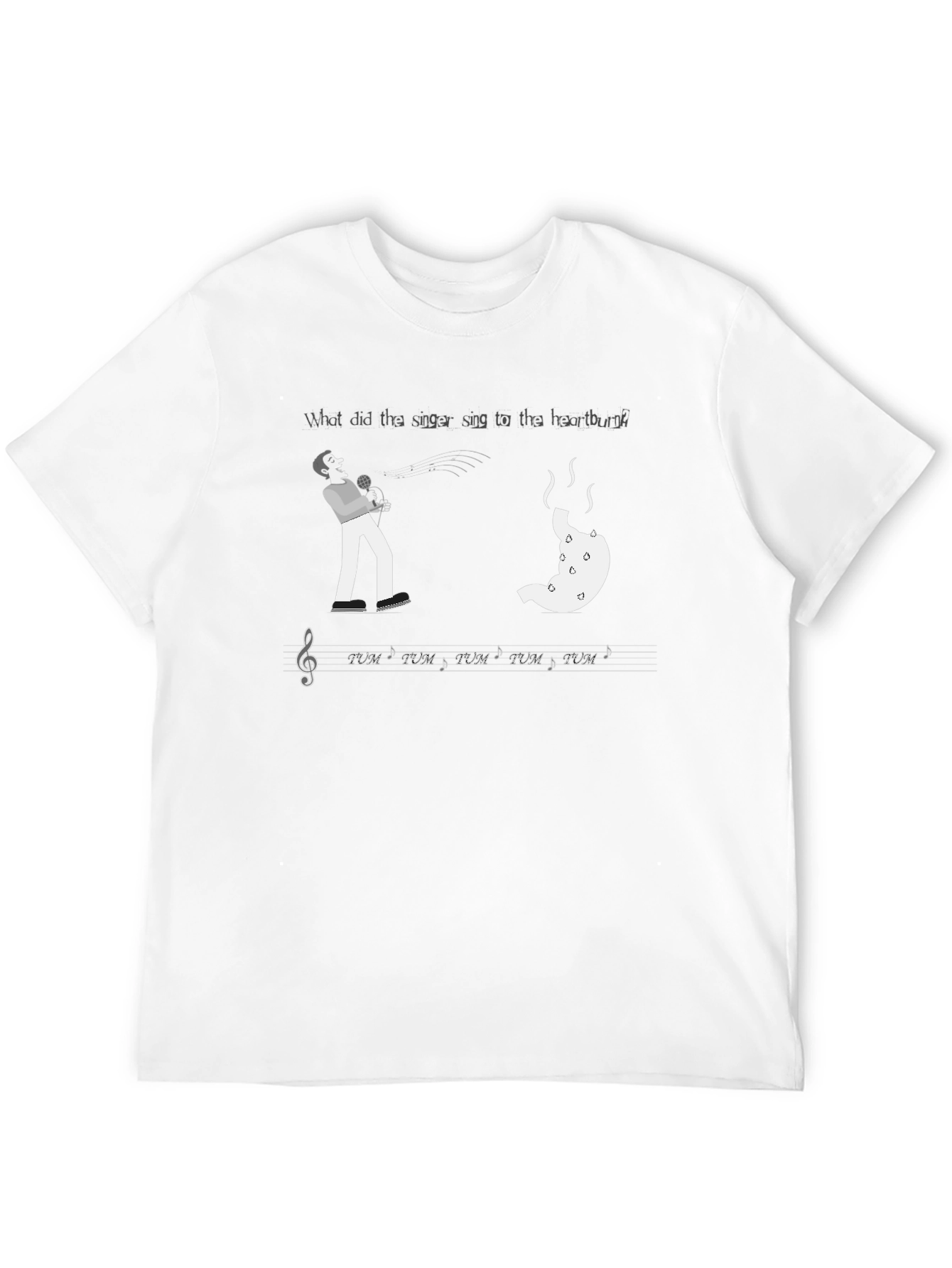 Heartburn Singer Humor T-Shirt