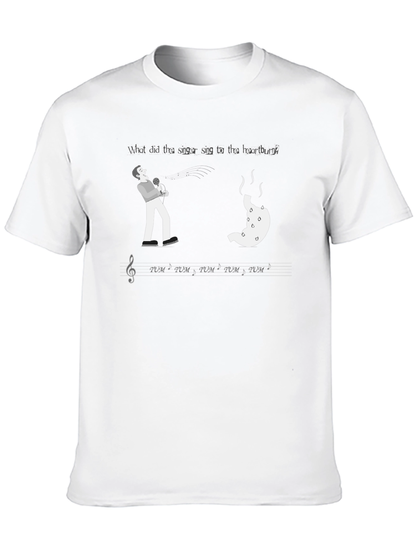 Heartburn Singer Humor T-Shirt