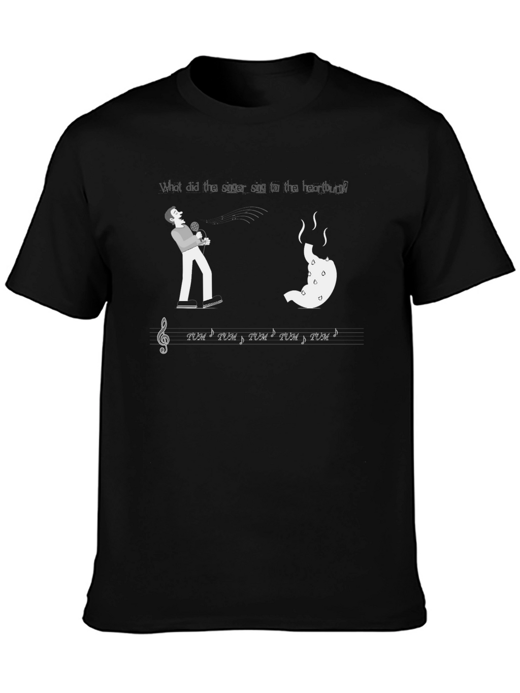 Heartburn Singer Humor T-Shirt