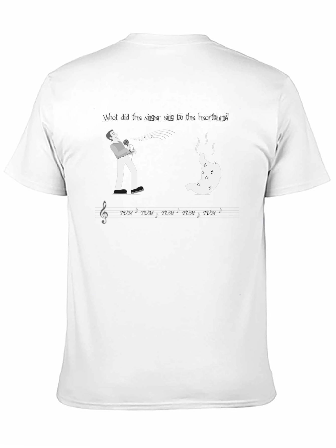 Heartburn Singer Humor T-Shirt