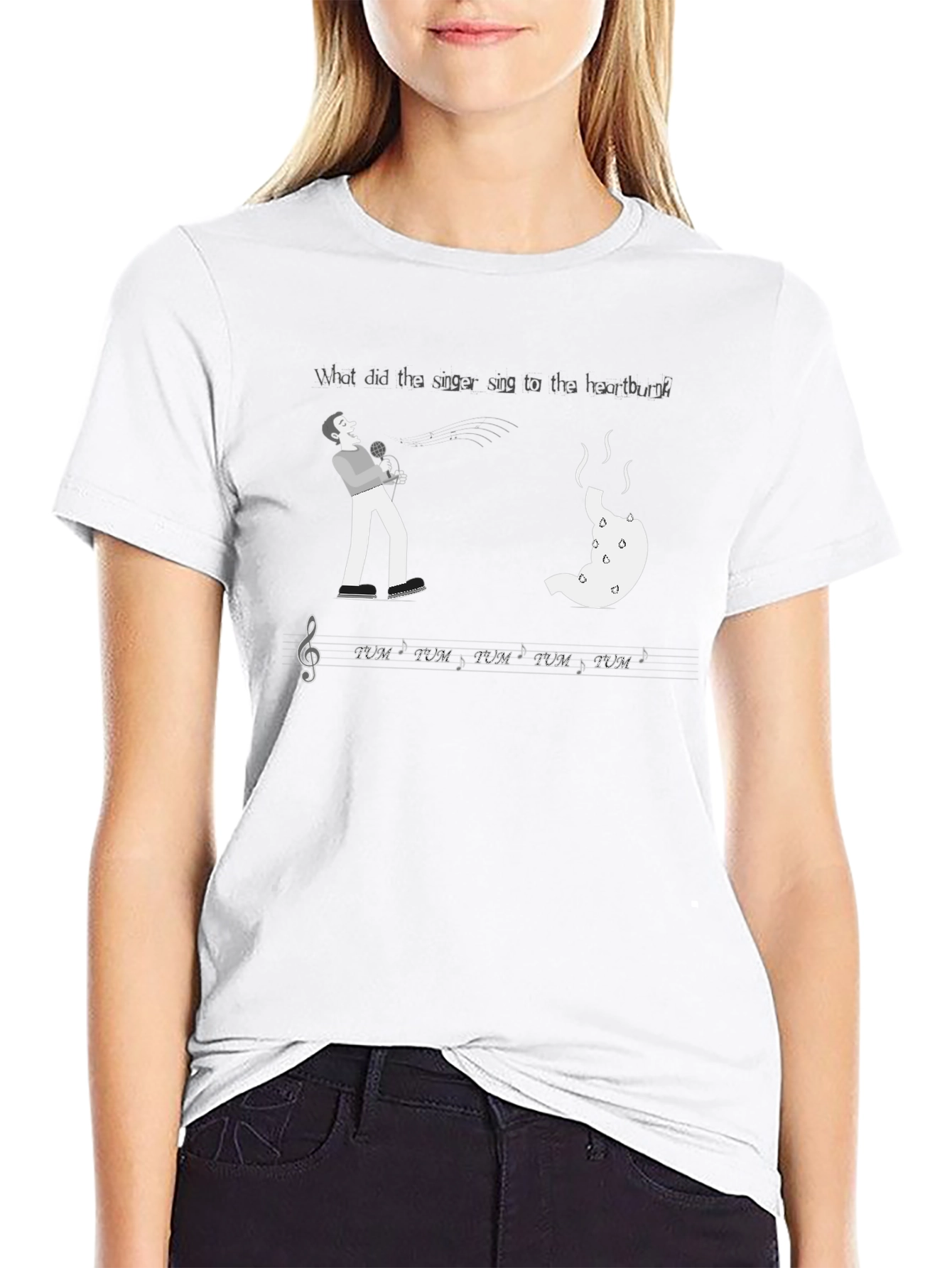 Heartburn Singer Humor T-Shirt