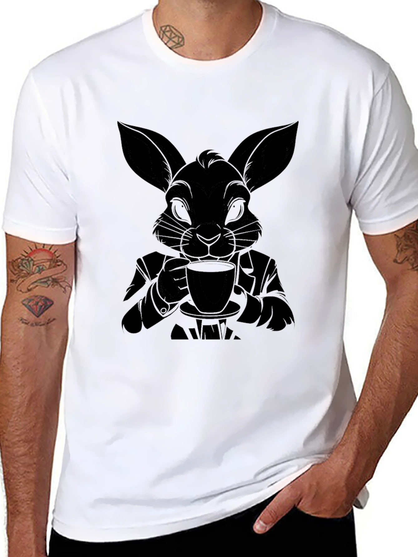 Dapper Rabbit T-Shirt - Sophisticated Style