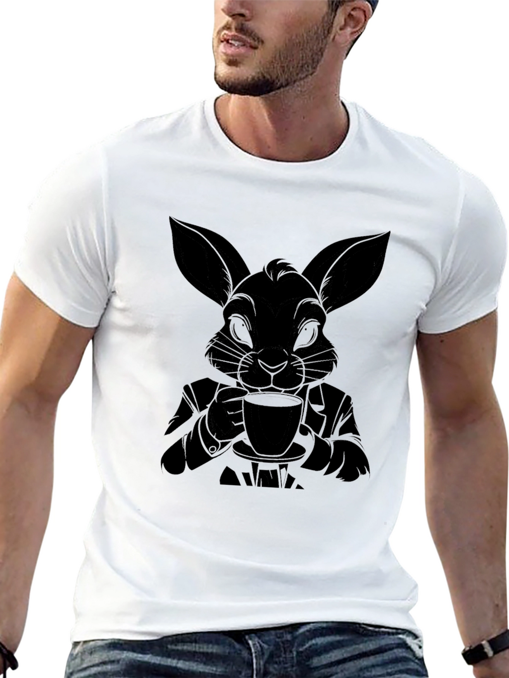 Dapper Rabbit T-Shirt - Sophisticated Style