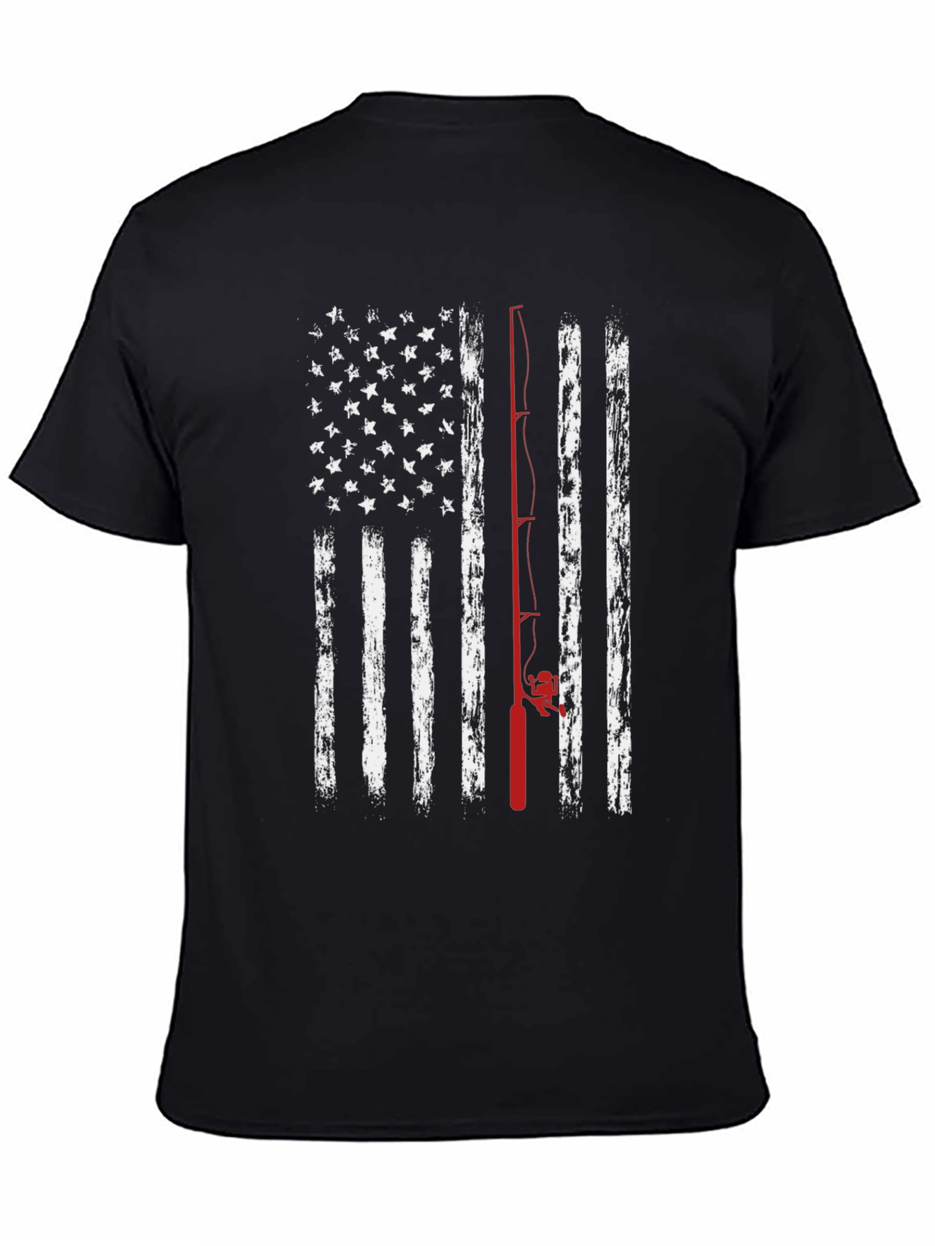 Fishing American Flag Graphic Tee