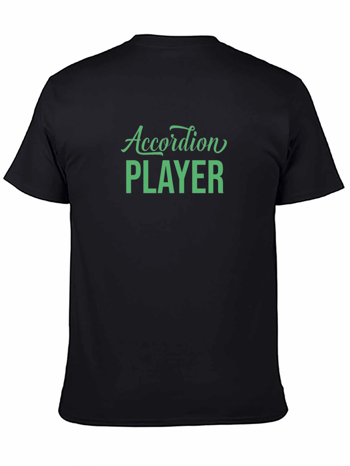 Accordion Player Black Graphic Tee Shirt