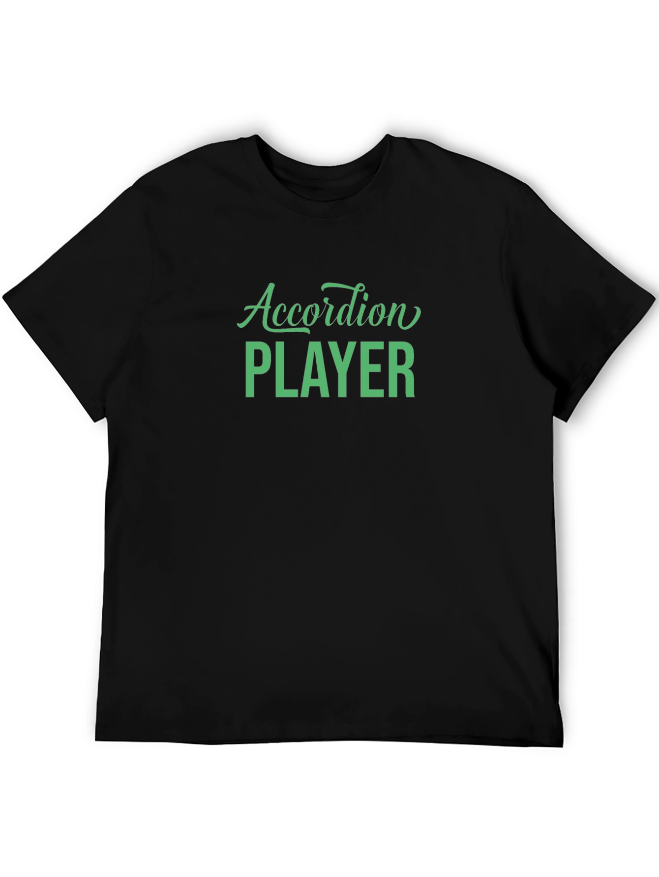 Accordion Player Black Graphic Tee Shirt
