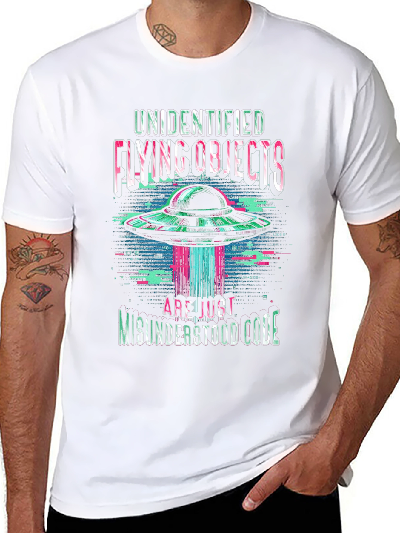 UFO Misunderstood Code Graphic T-Shirt