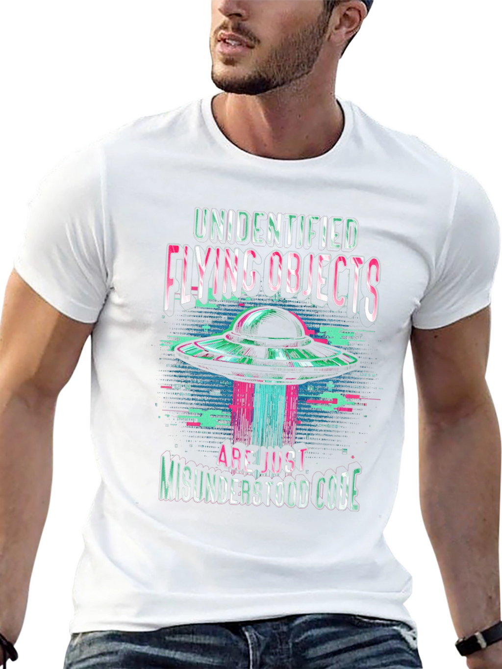 UFO Misunderstood Code Graphic T-Shirt