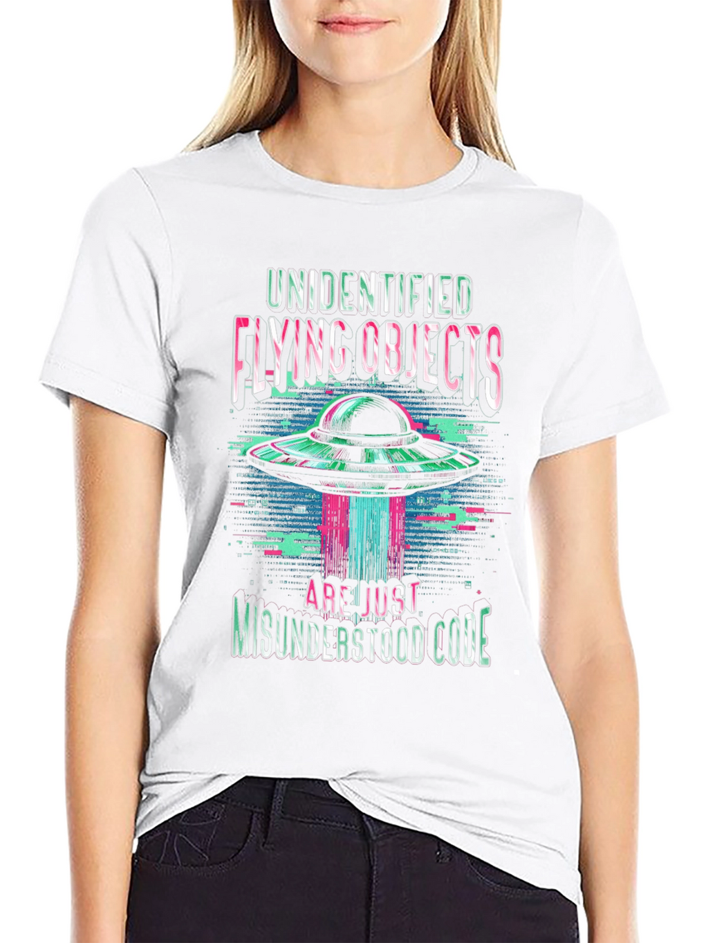 UFO Misunderstood Code Graphic T-Shirt