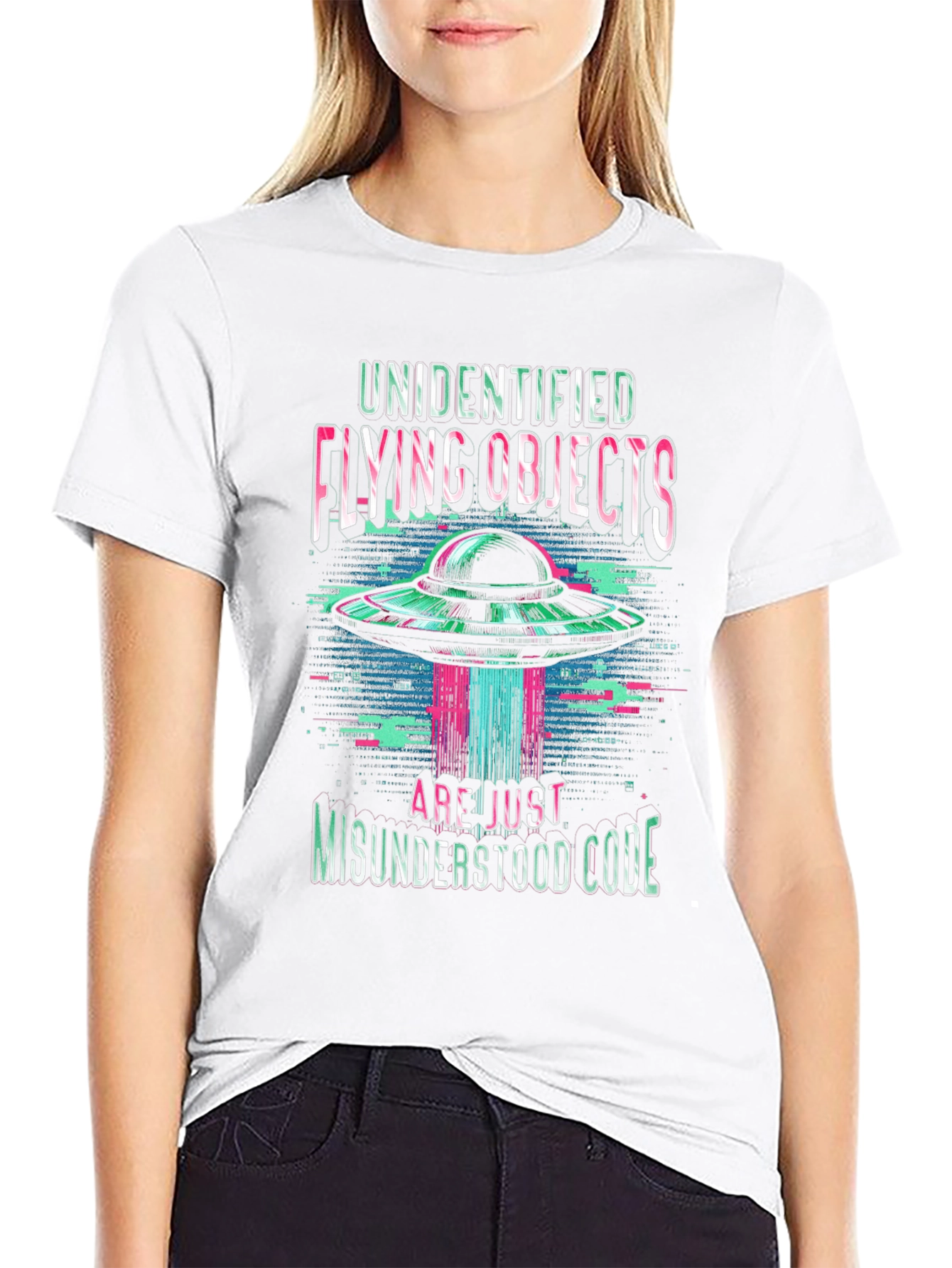 UFO Misunderstood Code Graphic T-Shirt