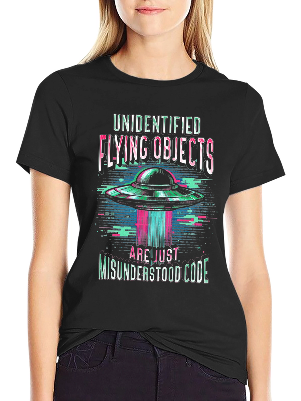 UFO Misunderstood Code Graphic T-Shirt