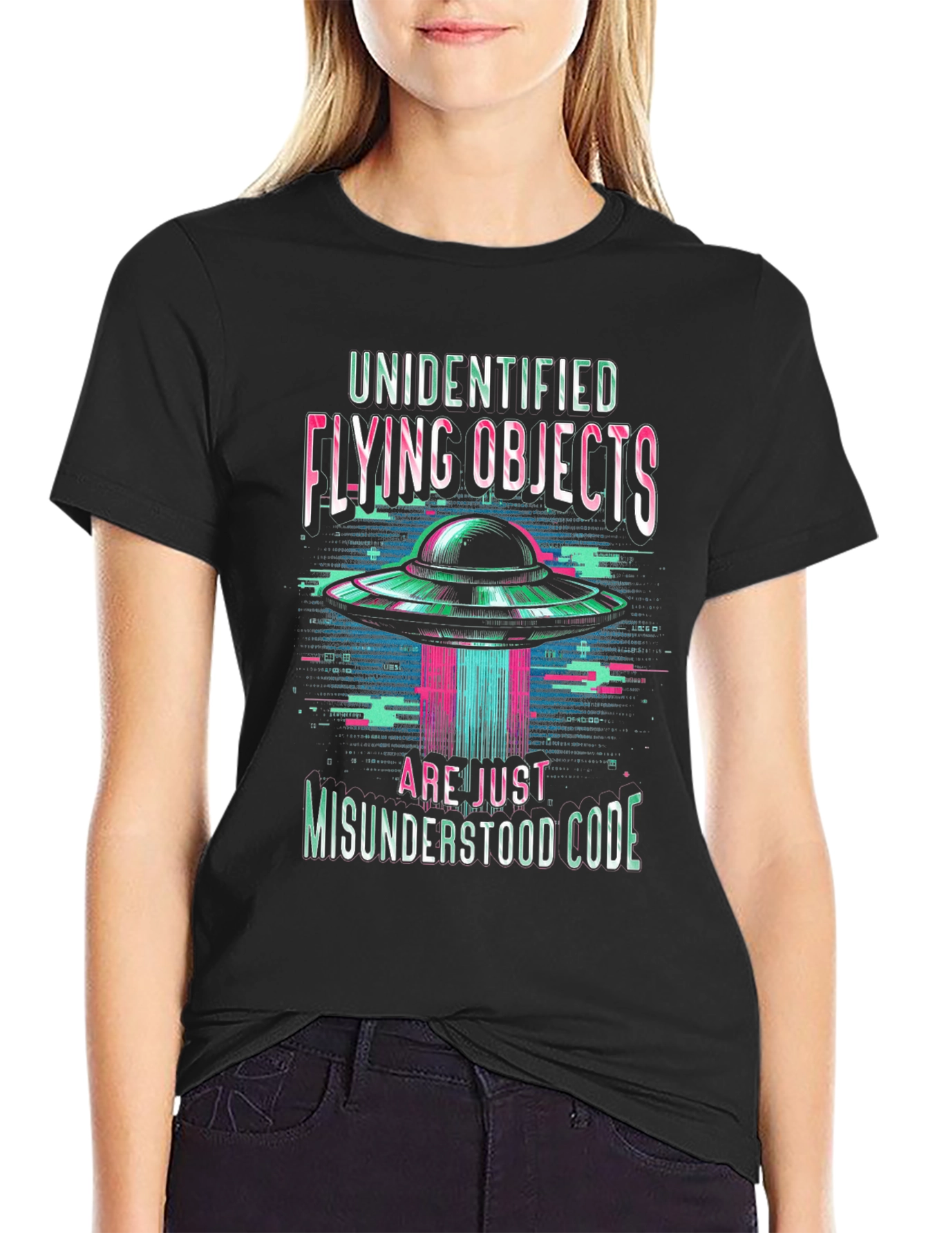 UFO Misunderstood Code Graphic T-Shirt