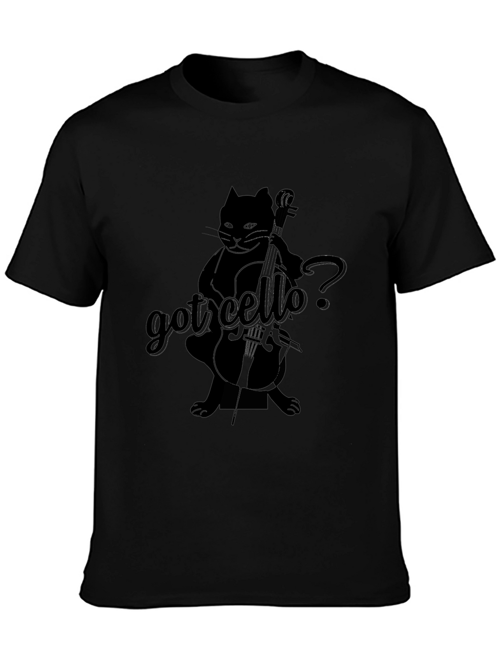 Got Cello? Funny Cat Musician Black T-Shirt