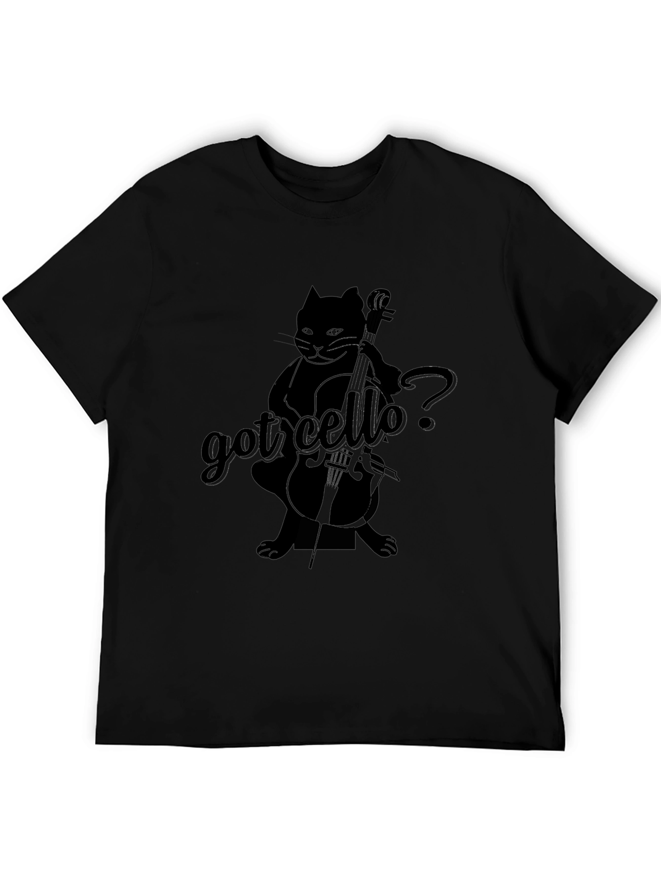 Got Cello? Funny Cat Musician Black T-Shirt