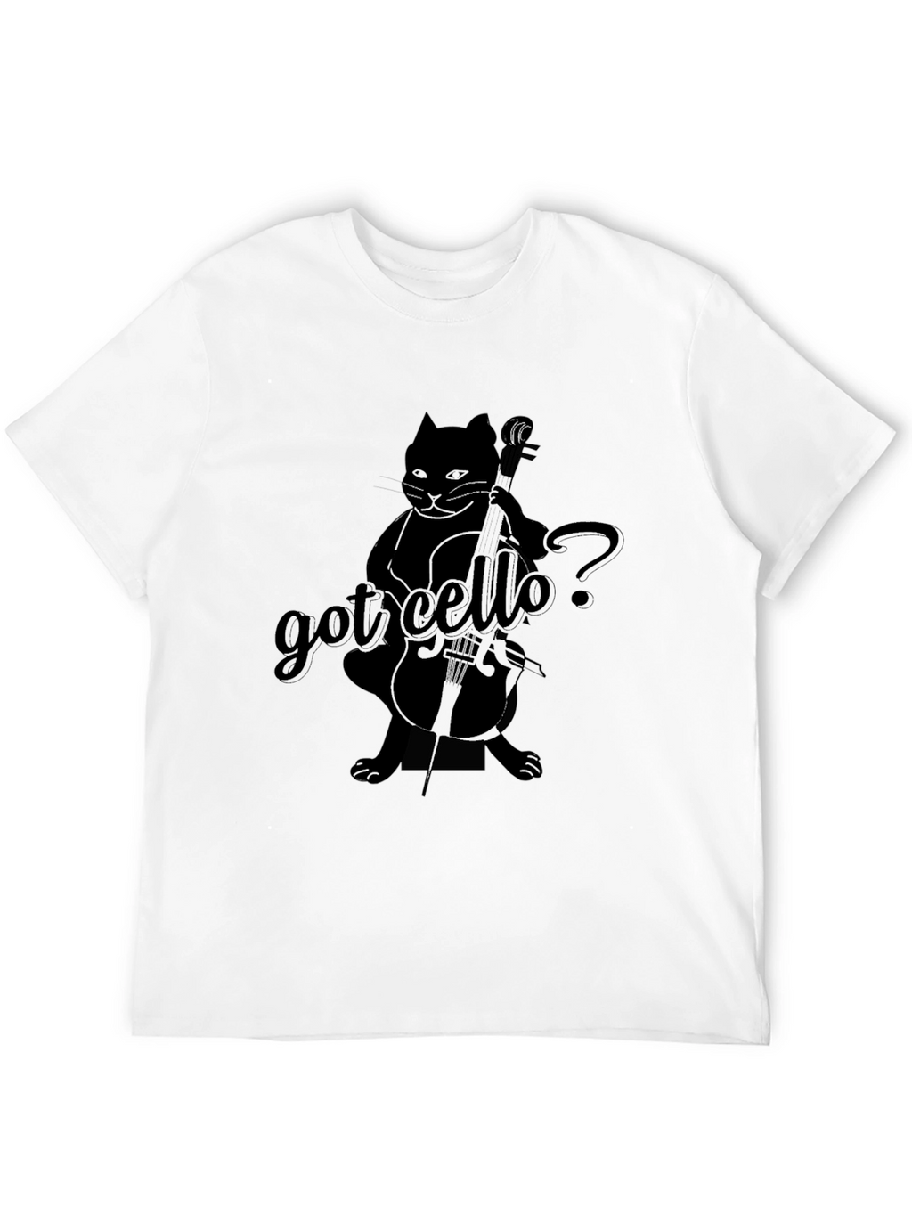 Got Cello? Funny Cat Musician Black T-Shirt